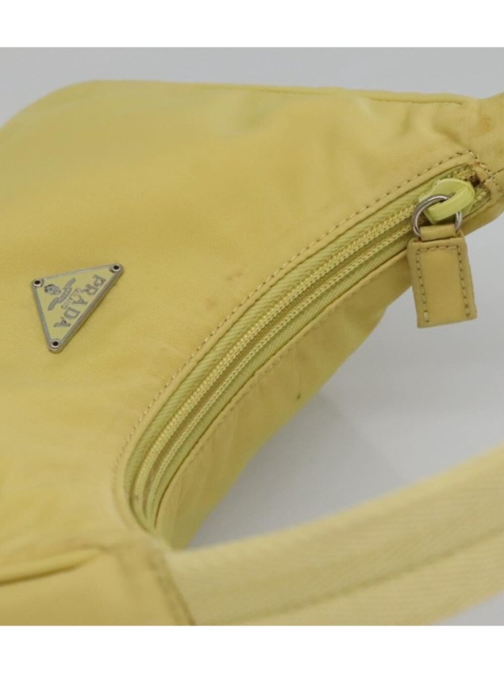 PRADA Accessory Pouch Nylon Yellow Gold - Picture 6 of 16